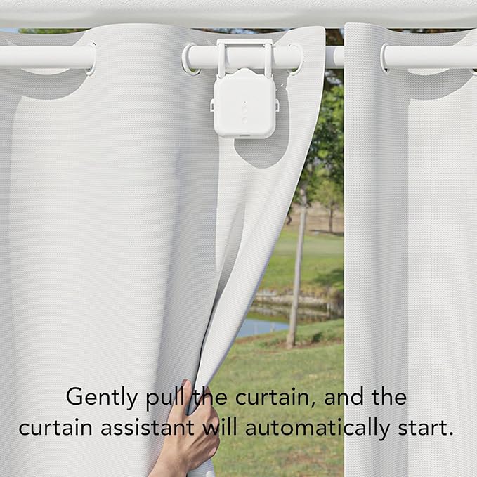 ZIZEV Solar Powered Smart Curtain Motor, APP Remote Control Automatic Curtain