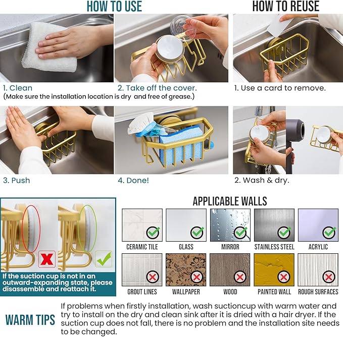TAILI Sponge Holder for Kitchen Sink