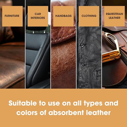Furniture Clinic Leather Easy Restoration Kit | with Leather Recoloring Balm, Cleaner, Sponge, and Cloth | Leather Repair Kit for Scratched and Faded Furniture (Bordeaux)