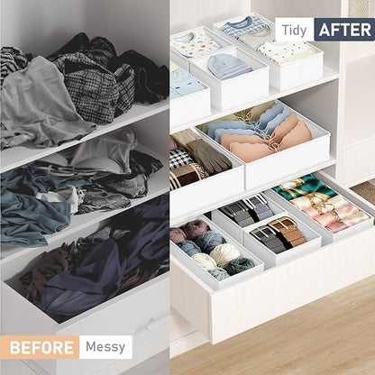 DIMJ Drawer Organizer Clothes- 26 Pack Baby Dresser Organizer