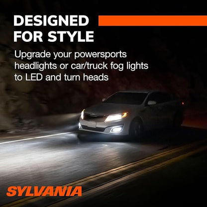 SYLVANIA 9006 LED - Fog Lights For Cars and Trucks - Headlight Bulbs for Off Road Powersports - 6000k Cool White LED Light - Long-Lasting Bulbs - No Polarity - DIY Upgrade