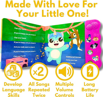 Children's Songs: Musical Toys & Interactive Sound Book for Toddlers 1-3, Baby’s First Year Music Book Gift, Singing Book for 1 Year Old Toddler & Kids, Nursery Rhymes Musical Books & Educational Toy