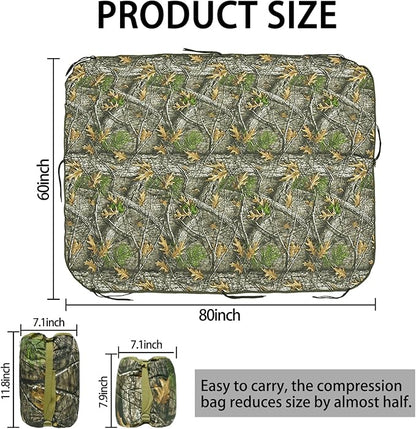 Military Poncho Liner with Zipper Camping Blanket Army Insulation Sleeping Bag Insulated Waterproof for Travel Outdoor Survival Hunting