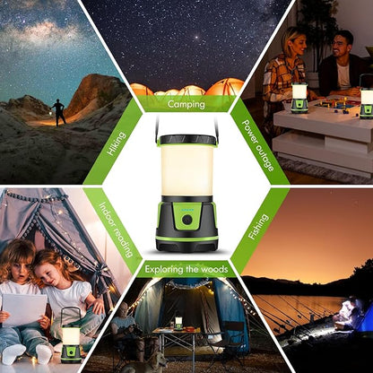 Rechargeable Camping Lantern 3000 Lumens ??LED Flashlight with 5 Modes, IP54 Waterproof, 7500mAh Battery, Portable Bright Light for Power Outages, Emergencies, Hurricanes & Hiking