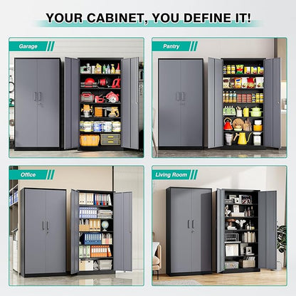 SISESOL Wide & Deep Metal Storage Cabinet
