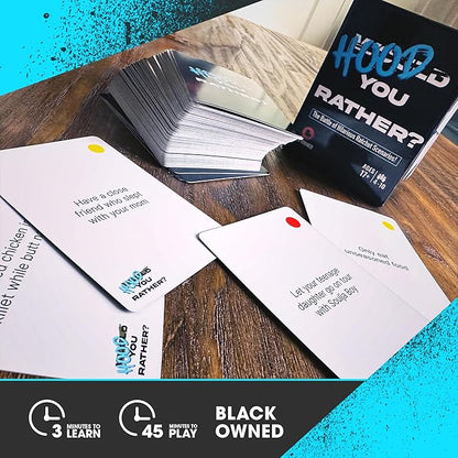 Doin' The Most - Hood You Rather: Urban Black Culture Party. Games for Adults with an Unforgettable Hood Spin on Fun Card Game for Game Night. 200 Mind-Blowing Cards. Ages 17+