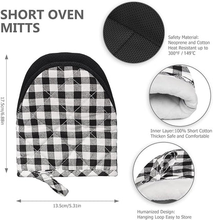 1 Pair Short Oven Mitts