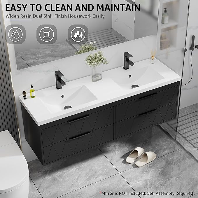 eclife 60" Bathroom Vanities Cabinet