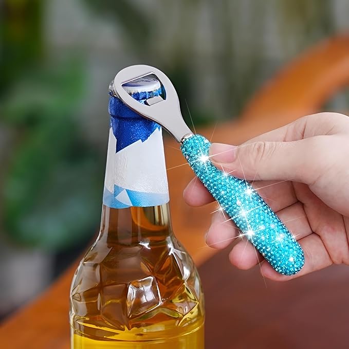 Handcrafted Red Crystal Bling Beer Opener – Sparkle Diamond Bottle Openers
