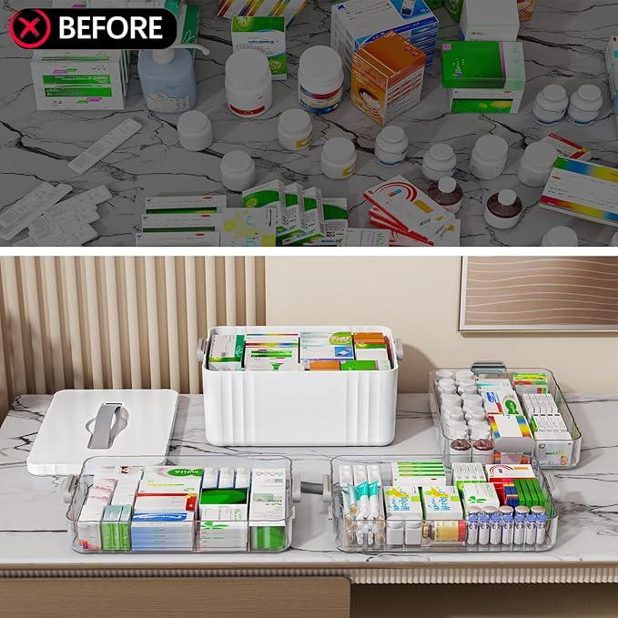 ARSTPEOE 4-Tier Medicine Organizer