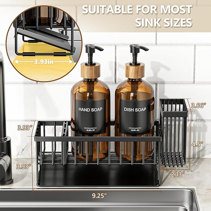 Cisily Kitchen Dish Soap Dispenser Set