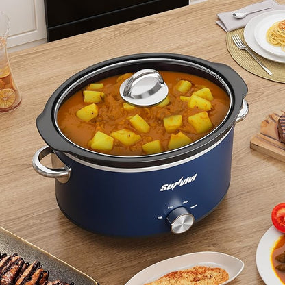 Sunvivi 4 Quart Slow Cooker & Mini Food Warmer