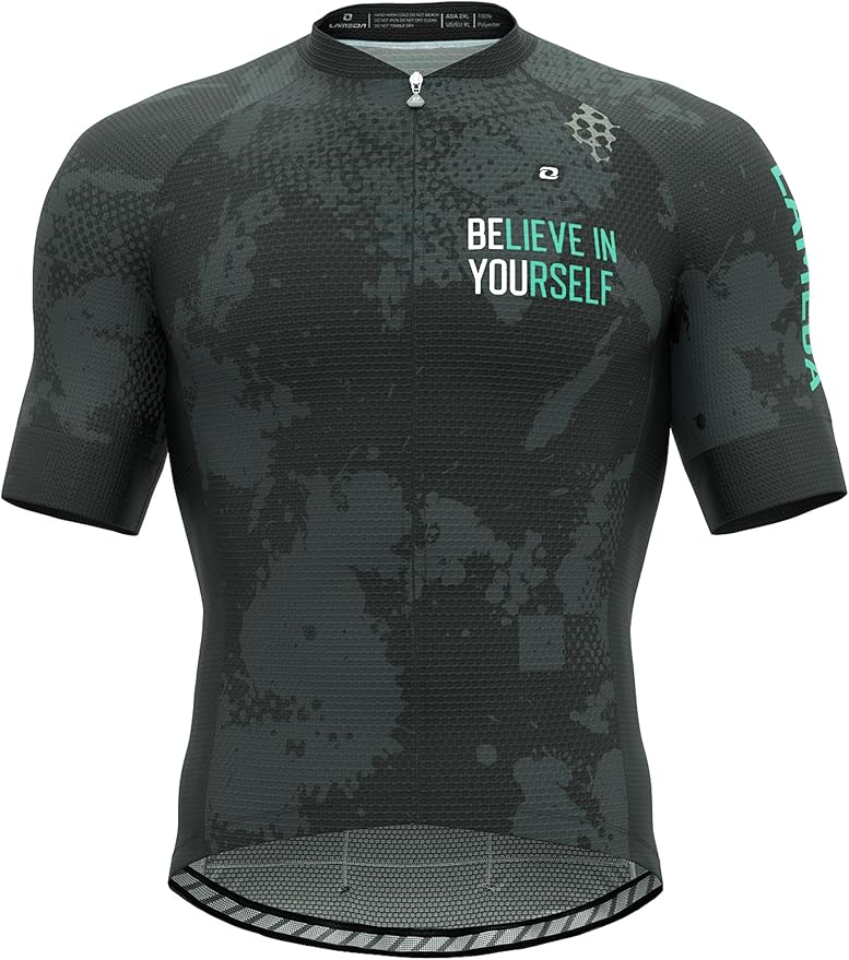 LAMEDA Men's Cycling Jersey Breathable Lightweight Bike Jersey Short Sleeve Quick Dry Moisture Wicking Biking Shirts