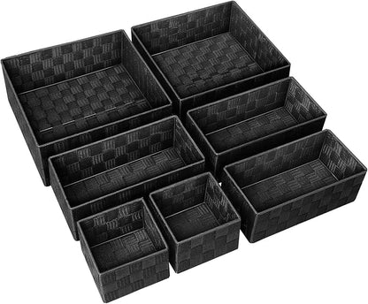 Posprica Small Baskets for Organizing Woven Storage for Shelves, Decorative