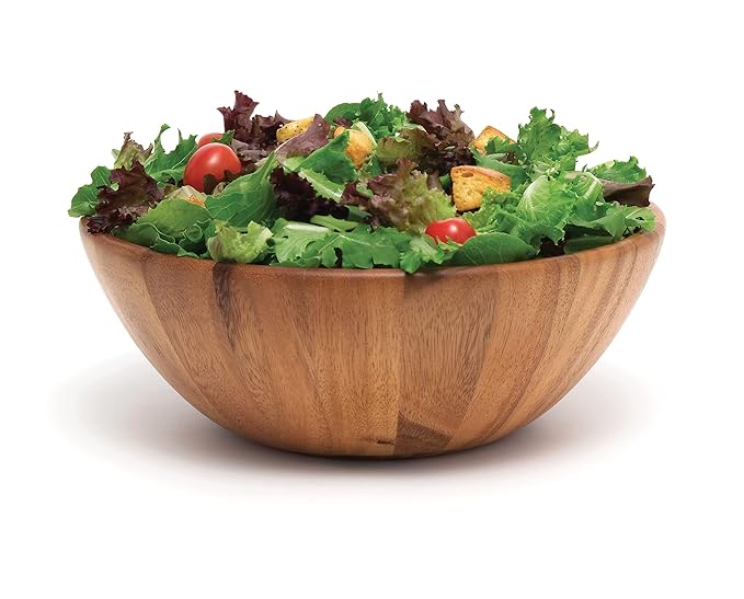 Lipper International Acacia Round Flair Bowl