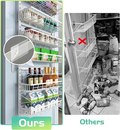 Mefirt Over The Door Pantry Organizer, Wall Mount Spice Rack, Pantry Hanging