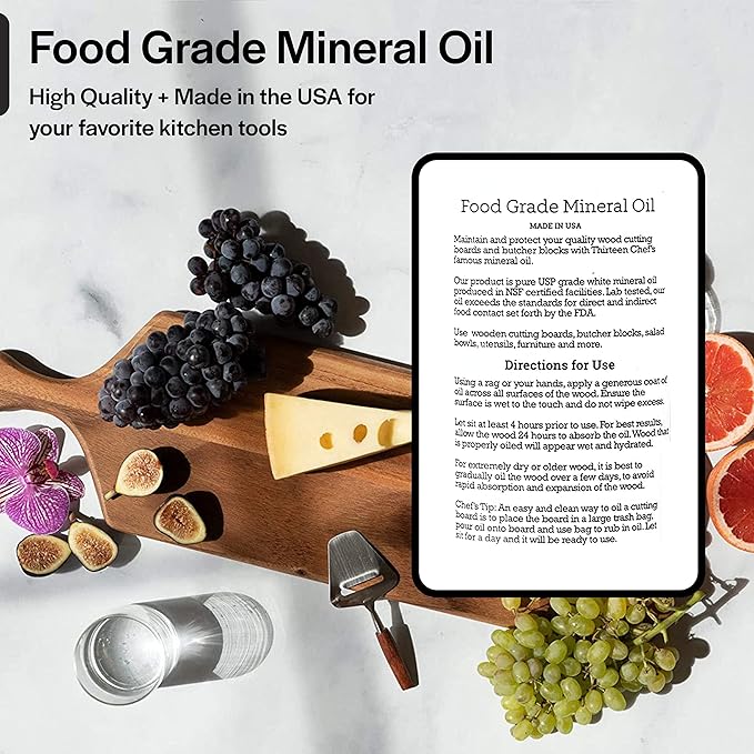 Thirteen Chefs Mineral Oil - 64oz Food Grade Conditioner