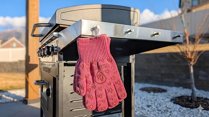Grill Armor Oven Gloves with Fingers – 932°F Heat, Fire & Cut Resistant Mitts
