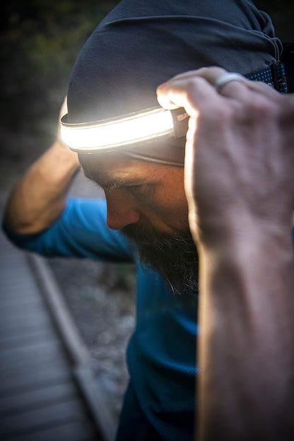 | LED Headlamp, 300 to 500 Lumens, Spot Light Mode and Red Light Modes Available On Select Models - Perfect for Camping Running Biking Fishing Construction
