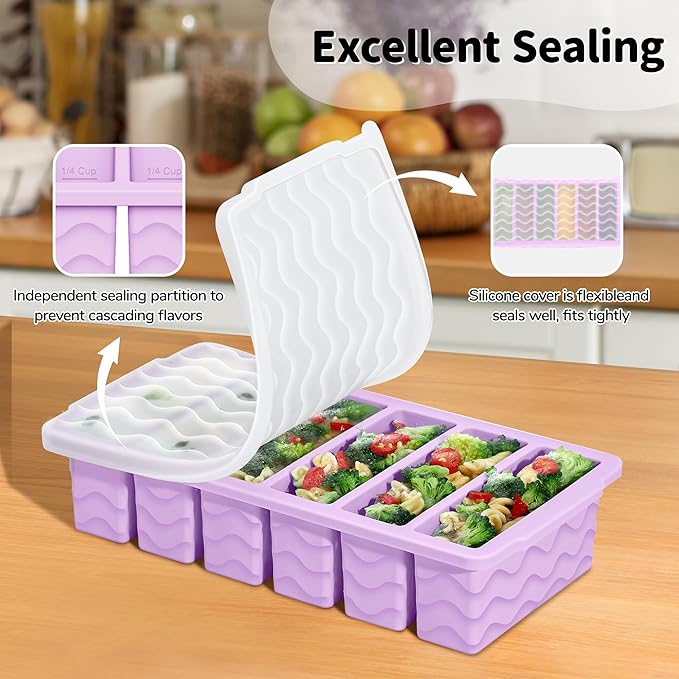 2-Pack Silicone Freezer Trays