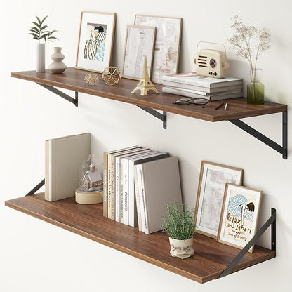 12 Inch Deep Floating Shelves, 48W x 12D Floating Shelves, Deep Wall Shelves