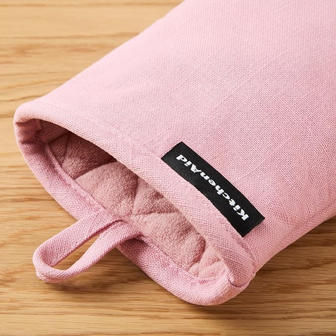 KITCHENAID Gourmet Series Gridlines Mini Oven Mitts 2-Pack Set, Heat Resistant