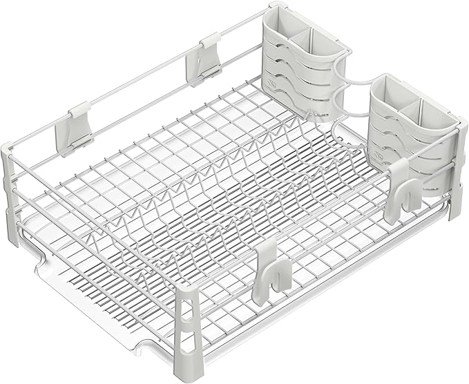 Simple Houseware White Dish Drying Rack