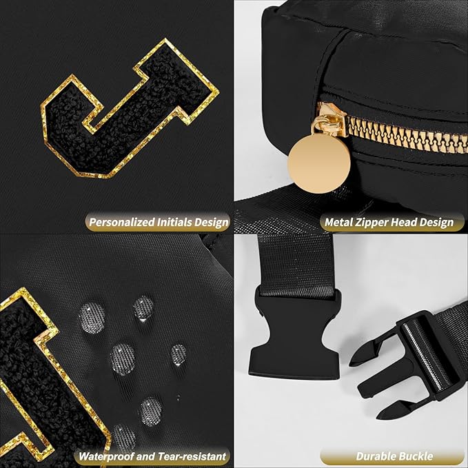 Birthday Gifts for 2 3 4 5 6 7 8 9 10 11 Year Old Girls - Mini Fanny Pack Cute Crossbody Bag Belt Bag Cute Trendy Stuff,Graduation Gifts for Girls Teens Kids Daughter Sister Her - Black,J