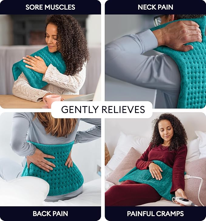GENIANI Electric Heating Pad for Back Pain & Cramps Relief, Electric Throw