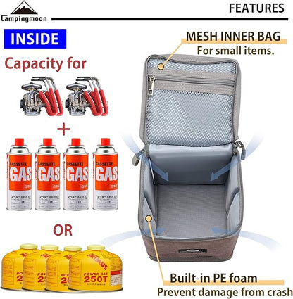 CAMPINGMOON Camping Gear Lantern Storage Case T-8,T-9