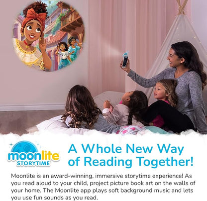 Moonlite Storytime Encanto Collection - Includes Mini Projector and 4 Delightful Story Reels , Digital Story, Digital Disney Books for Kids, Learning Gifts for Kids Ages 12 Months and Up