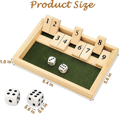 Alzheimers Products for Elderly, 9 Numbers Memory Games for Dementia Patients Seniors, Wooden Shut The Box Dementia Products for Elderly, Fidget Sensory Busy Board Gadgets Gifts Activities