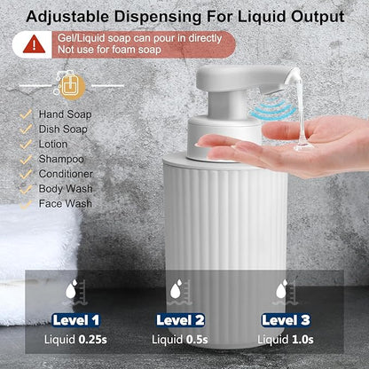 Automatic Soap Dispenser Liquid Touchless: 9oz White Plastic