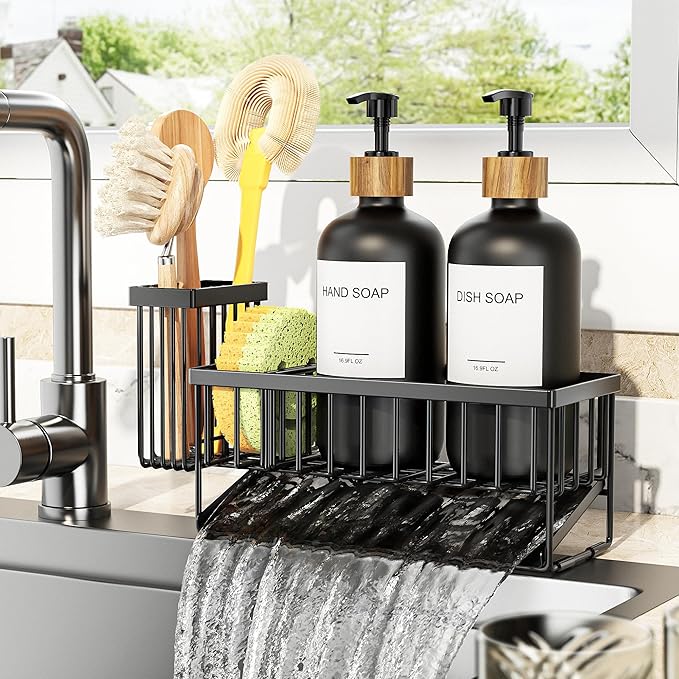 Cisily Kitchen Dish Soap Dispenser Set