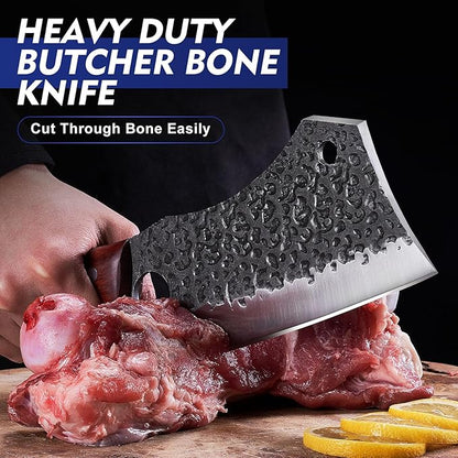 Topfeel 4PCS Meat Cleaver Set -Heavy Duty Bone Chopper & Meat Cleaver & Viking