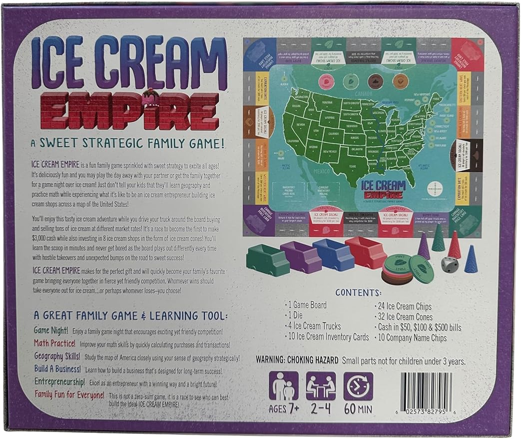Ice Cream Empire by Empire Games –Strategic Family Game for Adults, Teens & Kids Ages 7+, Build Your Ice Cream Business Board Games for Adults & Kids, Educational Kids Games for Game Night Fun