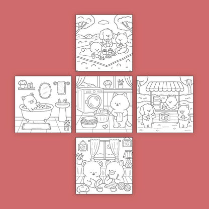 ArtPops Coloring Boxes – Pop-Up Pre-Printed Coloring Box Set – DIY Wall Art Kit for Teens & Adults – Eco-Friendly, Easy to Hang, No Frame Needed – 5-Pack, Cozy Days