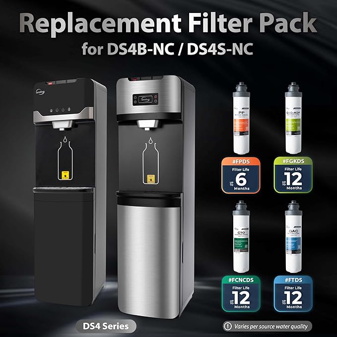 iSpring F5DS-NC Full Filter Replacement Set, Fits DS4B-NC & DS4S-NC Bottleless