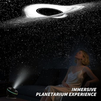 Galaxy Projector, Star Projector Home Planetarium Space Ceiling Starry Sky Night Light with Light Strip, Meteor and Galaxy Projector & 2 Filme Set for Kid Adult Gift
