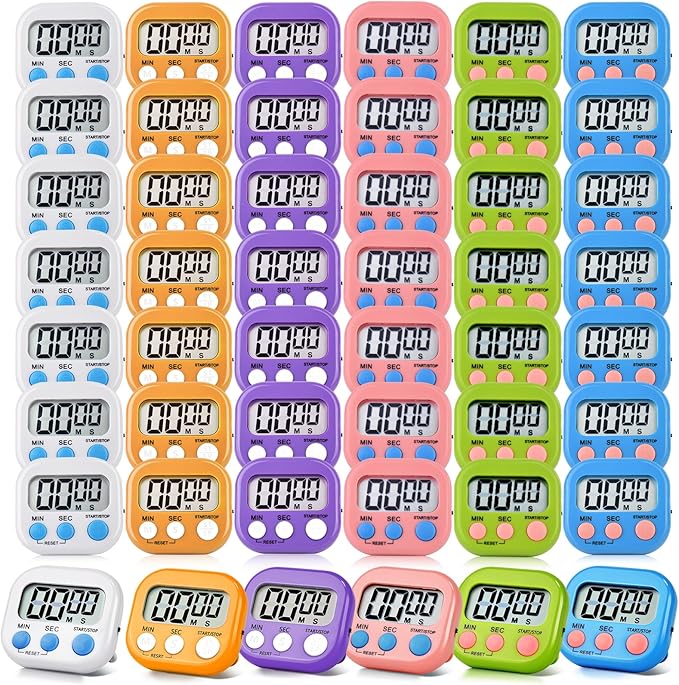 48 Pack Digital Kitchen Timer Magnetic Digital Timer