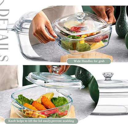 Maxcheck 2 Pieces Glass Casserole Dish