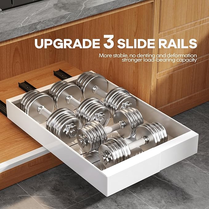 Seinloes 4 Pack Expandable Pull Out Cabinet Organizer 21" Deep
