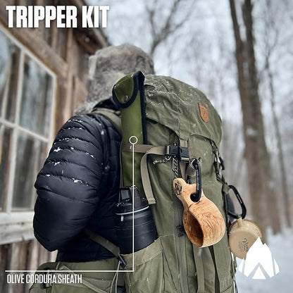 AGAWA - BOREAL21 Tripper Kit - Includes 21" Folding Saw, Nylon Carrying Case, 21" All-Purpose & 21" Aggressive Blade - For Camping, Hiking & Survival Gear (Black Frame/Yellow Handle)