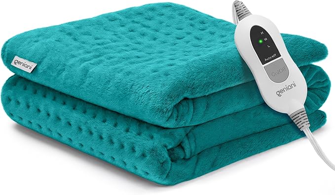 GENIANI Electric Heating Pad for Back Pain & Cramps Relief, Electric Throw