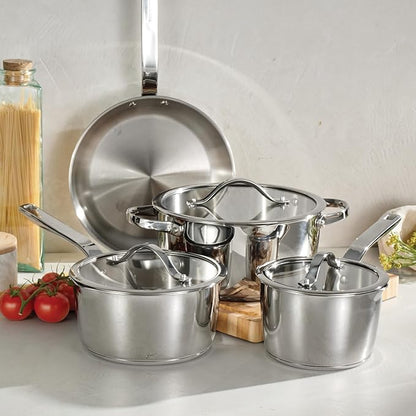 Tramontina Tempo Tri-Ply Base Stainless Steel 7-Piece Cookware Set