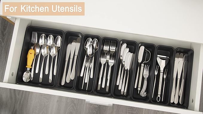 Kutesna 15 PCS Interlocking Desk Drawer Organizer Separator