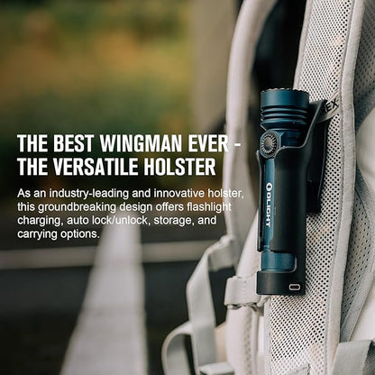 OLIGHT Seeker 4 Pro Rechargeable Flashlights, 4600 Lumens High Powerful Bright Light with USB C Holster, Waterproof IPX8 for Emergencies, Camping, Searching (Midnight Blue Cool White)