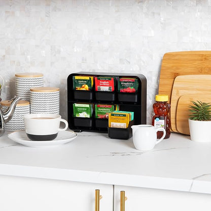 Mind Reader Tea Bag Organizer, Tea Station Organizer, Countertop Storage