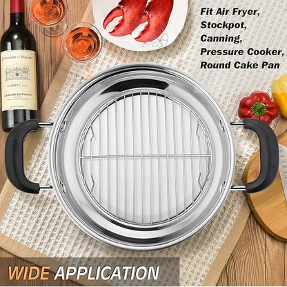 P&P CHEF Round Cooking Rack, Fits Air Fryer/Stockpot/Pressure Cooker/Round Cake