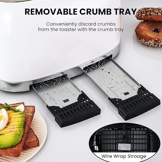 Roter Mond 4 Slice Toaster Retro Stainless Steel